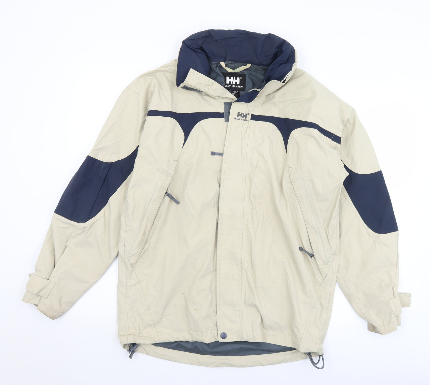 Helly Hansen Mens Beige   Rain Coat Coat Size XS  Zip