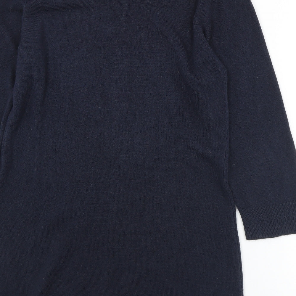 Lakeland Womens Blue Round Neck  Acrylic Pullover Jumper Size L