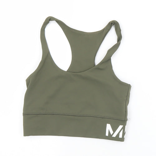 MP Womens Green  Polyester Cropped Tank Size S Round Neck