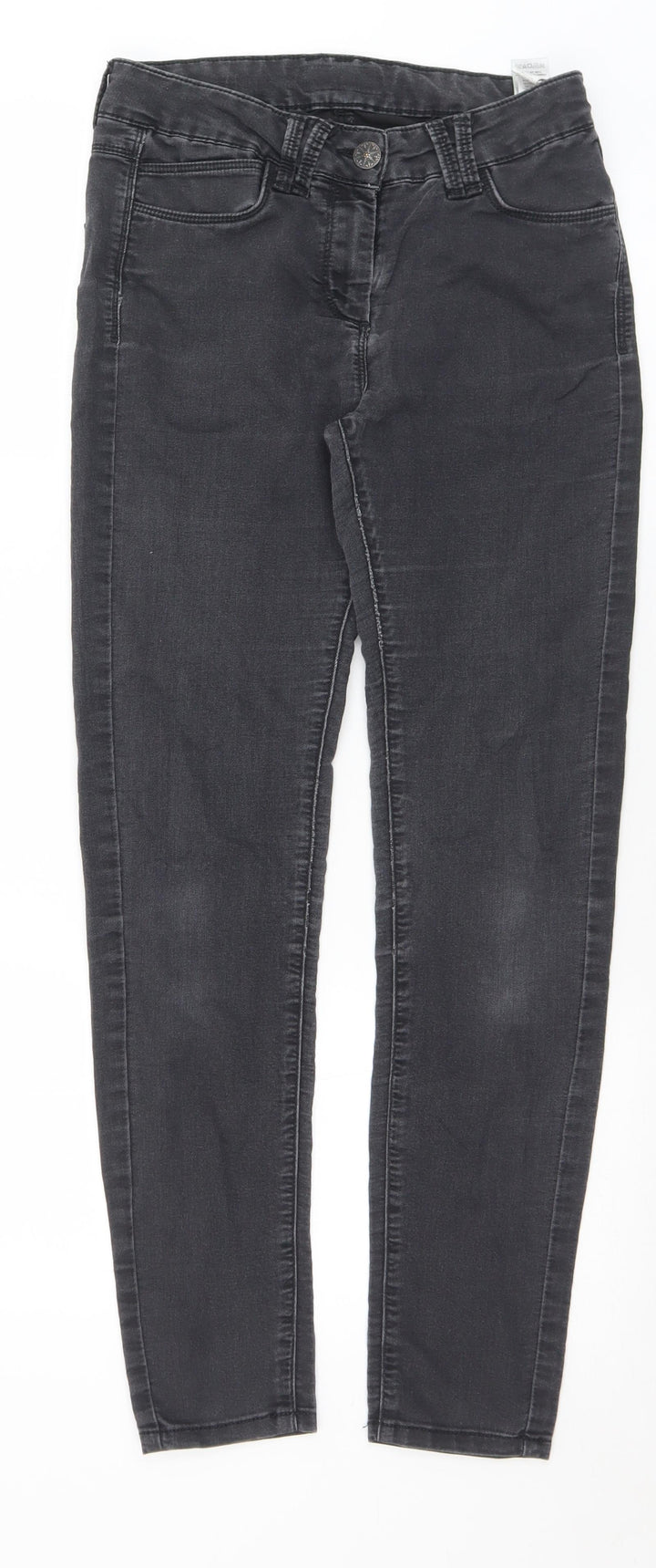 Marks and Spencer Womens Black  Cotton Skinny Jeans Size 8 L29 in Slim Button