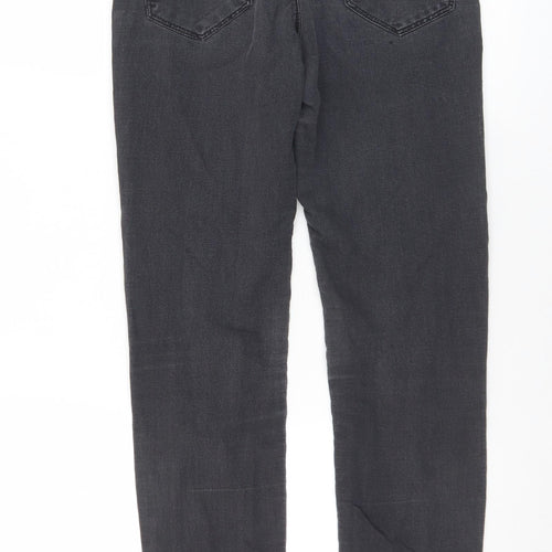 Marks and Spencer Womens Black  Cotton Skinny Jeans Size 8 L29 in Slim Button