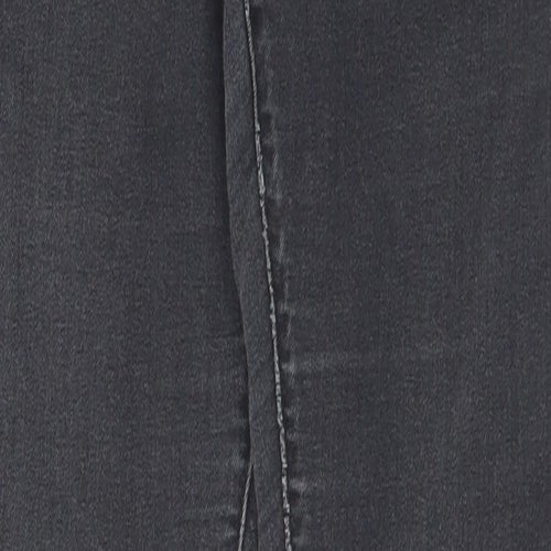 Marks and Spencer Womens Black  Cotton Skinny Jeans Size 8 L29 in Slim Button