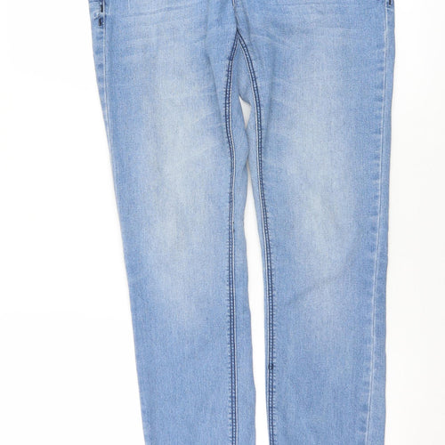 Bullhead Denim Co. Womens Blue  Cotton Skinny Jeans Size 10 L29 in Regular Button