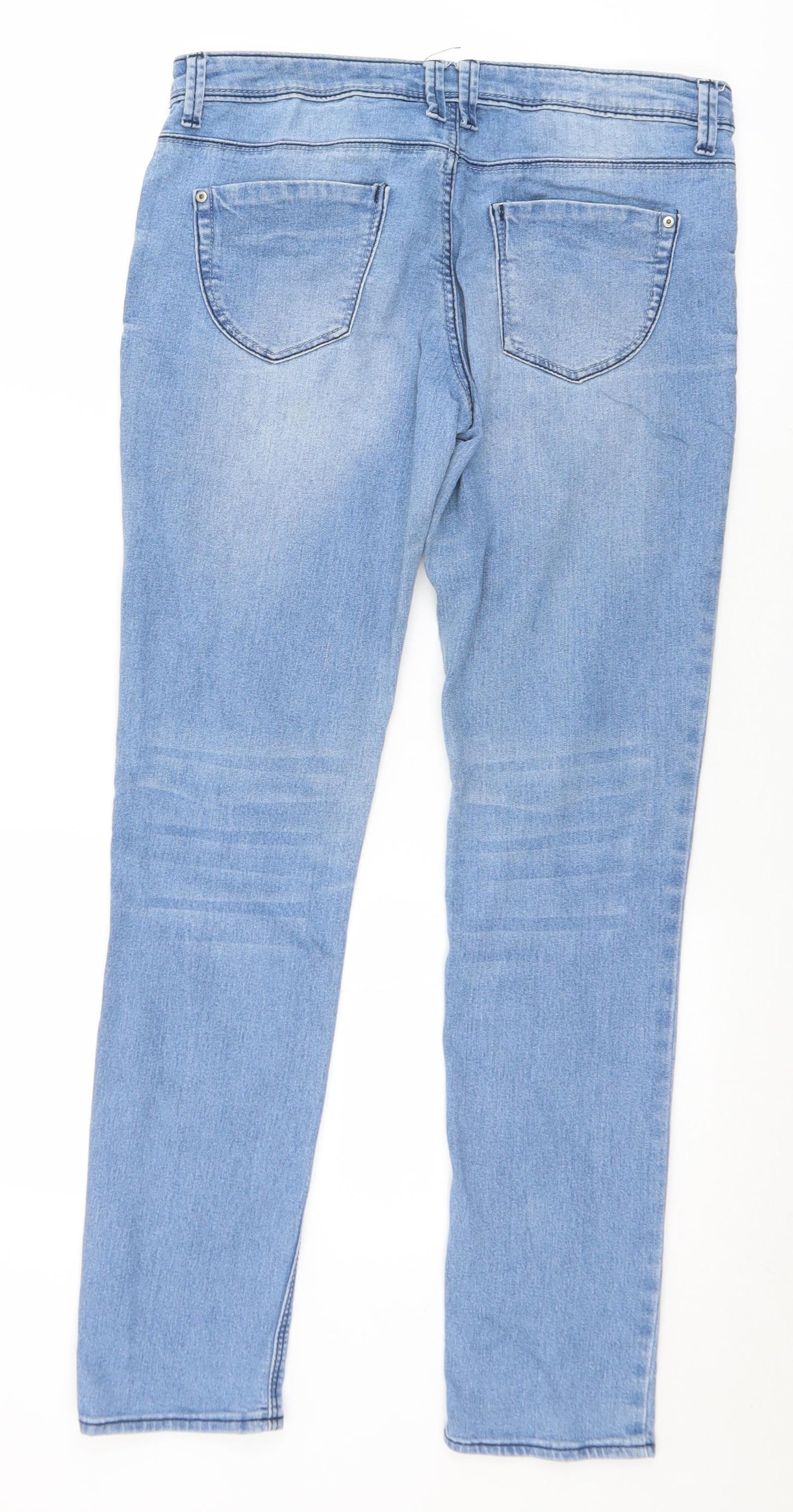 Bullhead Denim Co. Womens Blue  Cotton Skinny Jeans Size 10 L29 in Regular Button