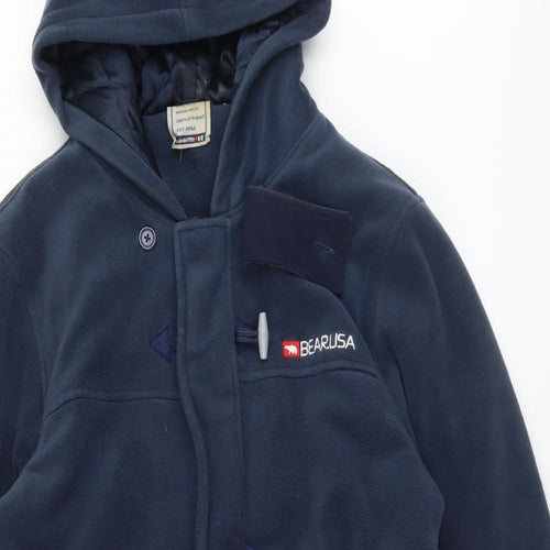 Bear USA Mens Blue   Pea Coat Coat Size M  Zip