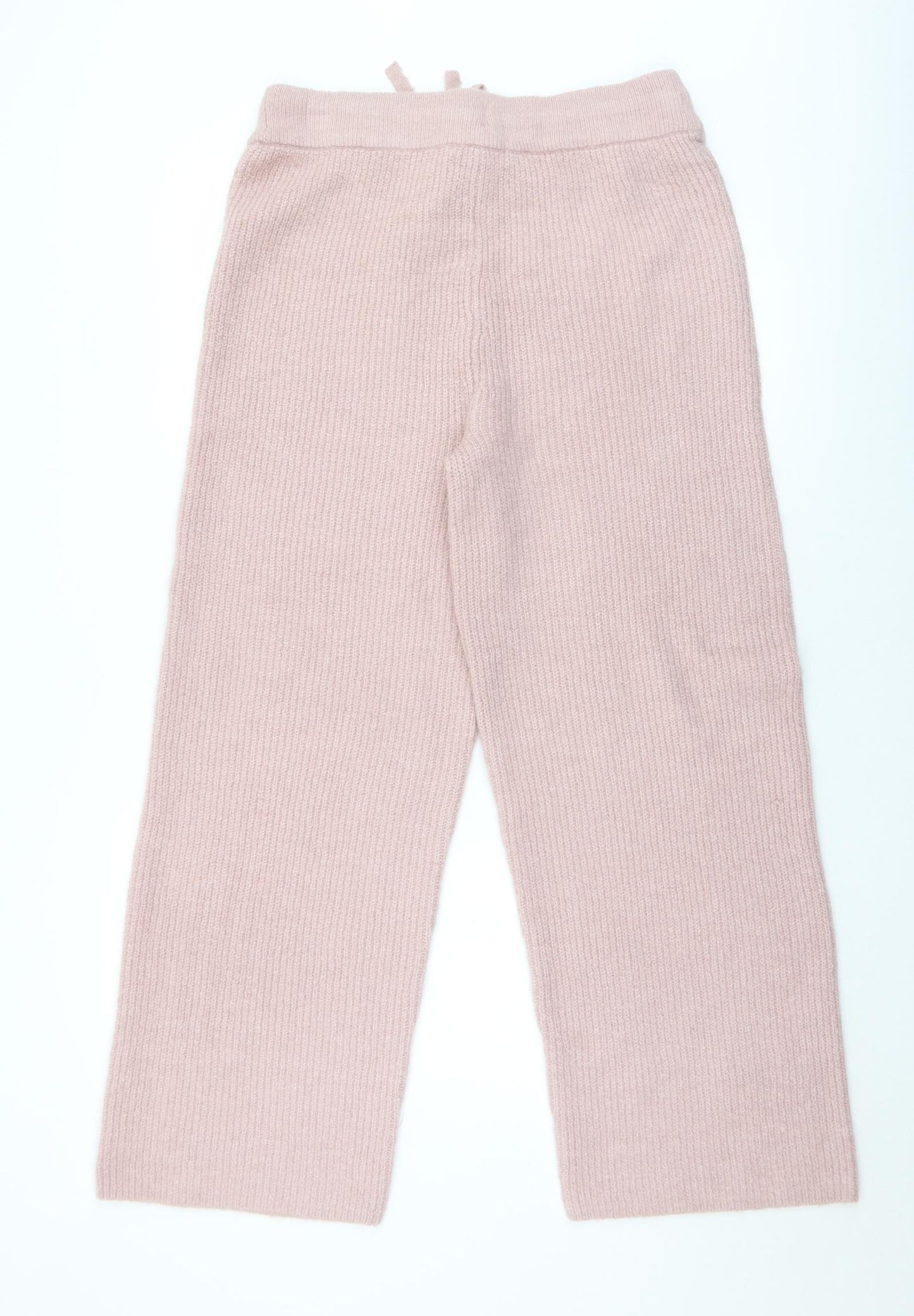 Nutmeg Womens Pink  Acrylic Jogger Trousers Size 14 L29 in Regular Drawstring