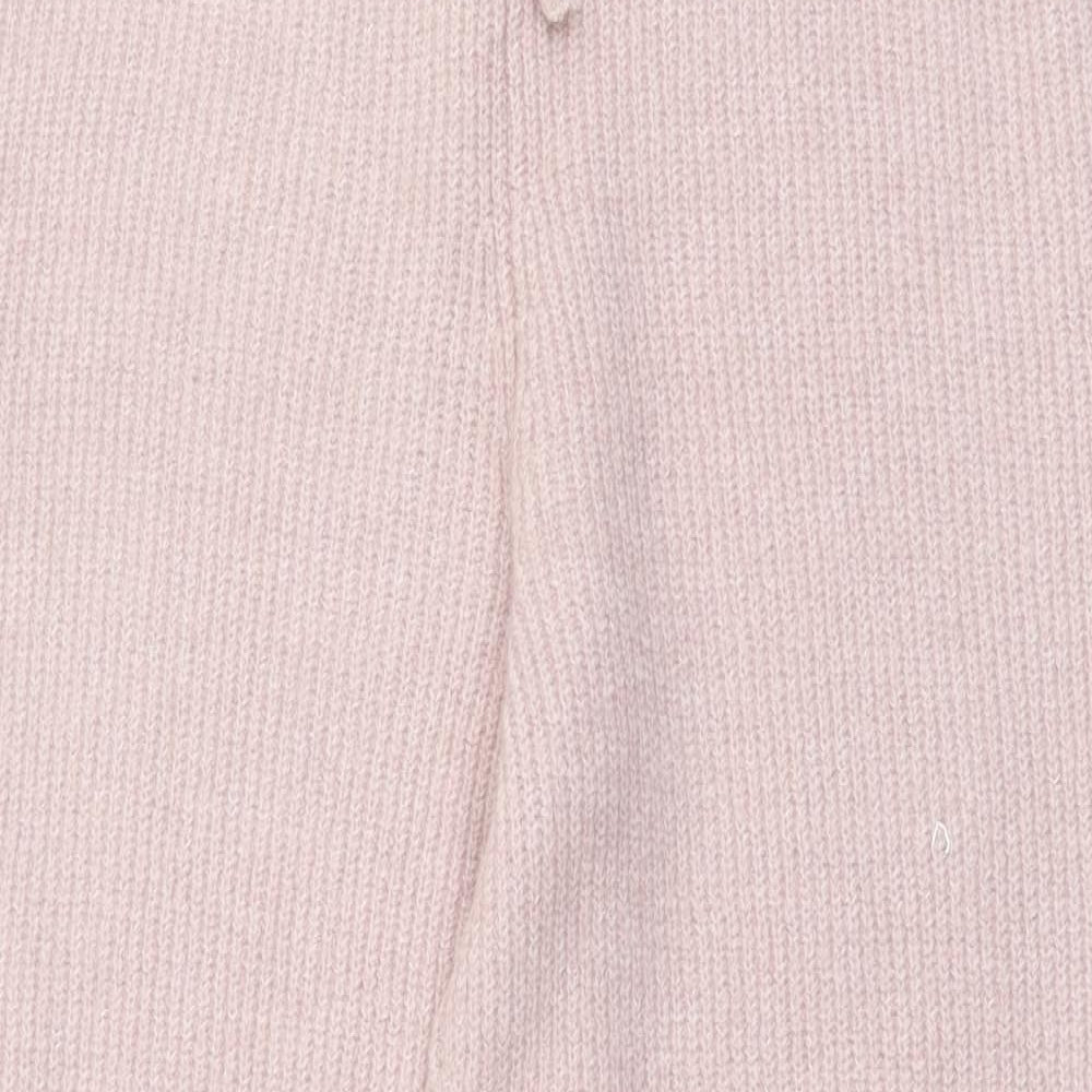 Nutmeg Womens Pink  Acrylic Jogger Trousers Size 14 L29 in Regular Drawstring