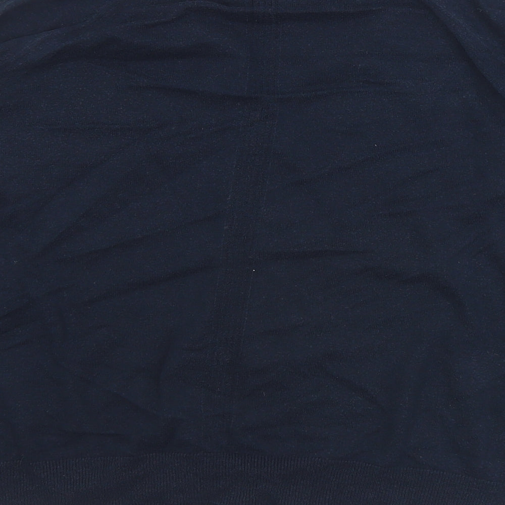 NEXT Womens Blue Round Neck  Cotton Cardigan Jumper Size 16