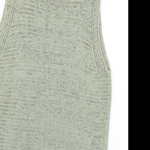 Princples Womens Green Roll Neck  Acrylic Vest Jumper Size 18