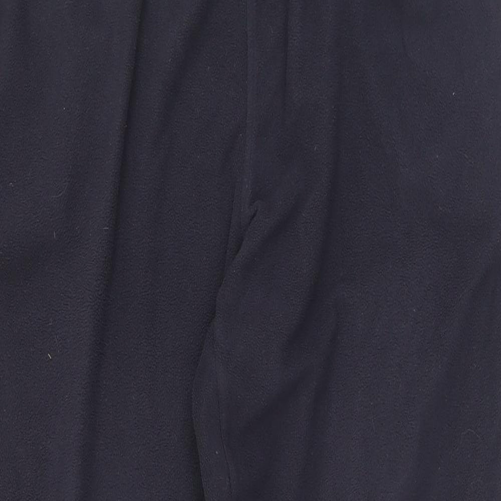 Crane Mens Black  Polyester Jogger Trousers Size M L30 in Regular Drawstring