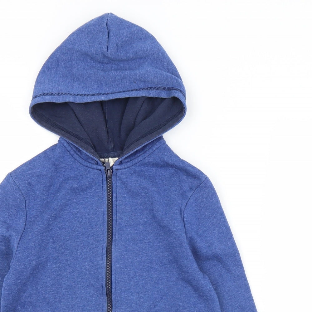 H&M Boys Blue  Cotton Full Zip Hoodie Size 9-10 Years  Zip