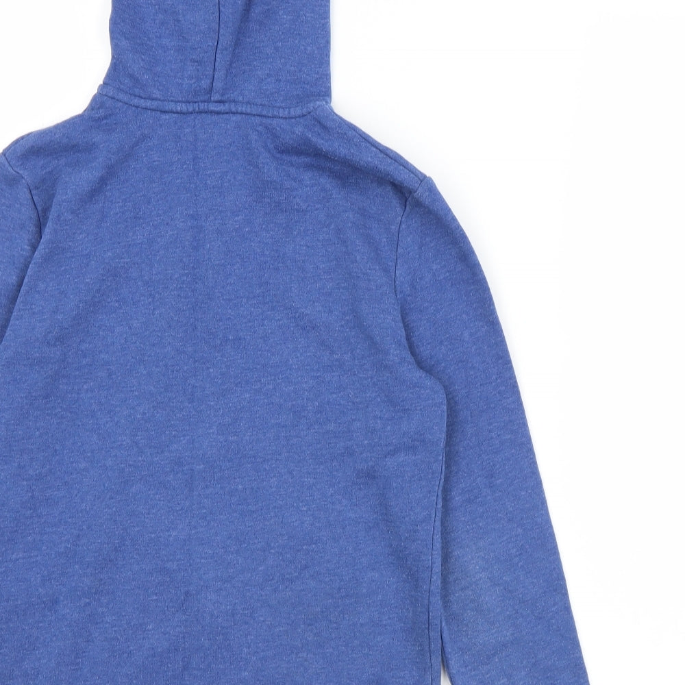 H&M Boys Blue  Cotton Full Zip Hoodie Size 9-10 Years  Zip