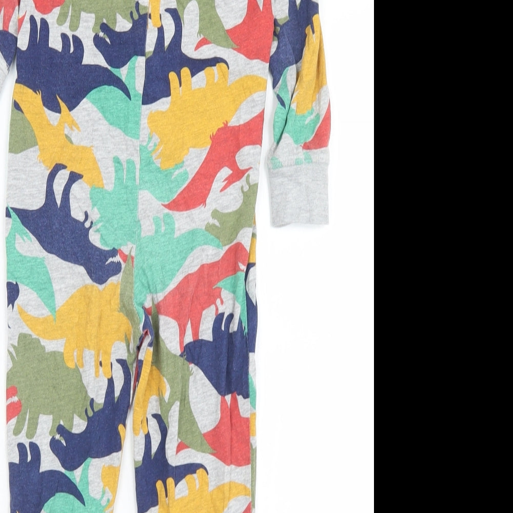 TU Boys Multicoloured Geometric Cotton  One Piece Size 4-5 Years  Snap - DInosaurs