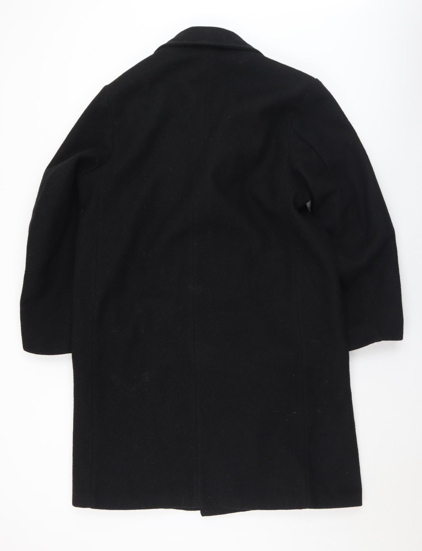 Preworn Mens Black   Pea Coat Coat Size XL  Button