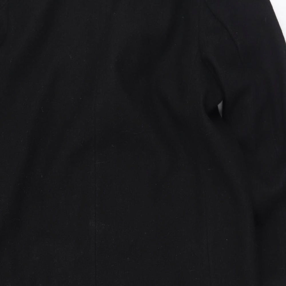 Preworn Mens Black   Pea Coat Coat Size XL  Button