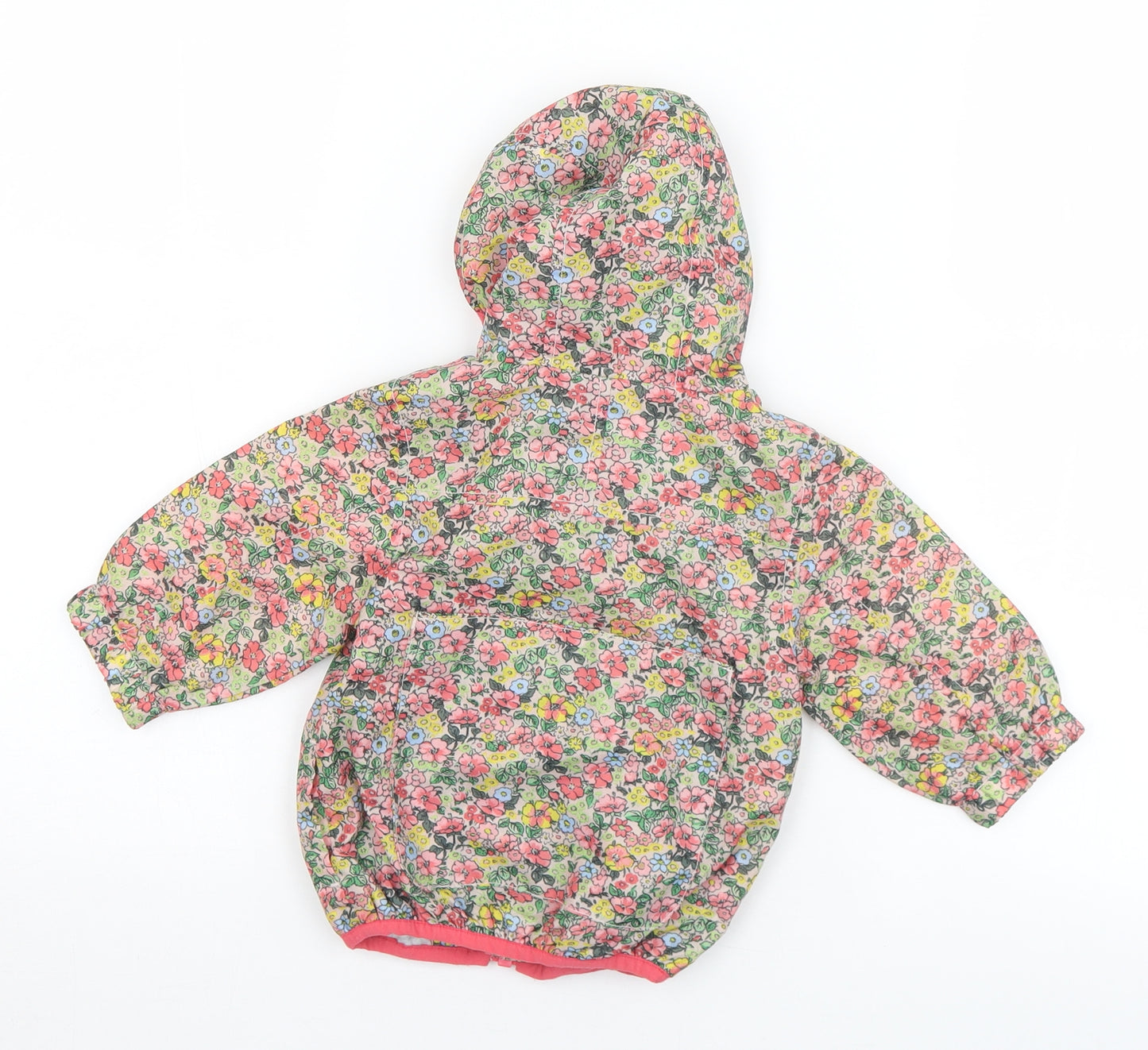 NEXT Girls Multicoloured Floral  Rain Coat Coat Size 3-6 Months   Zip