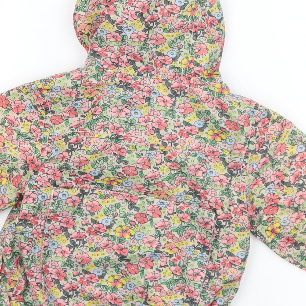 NEXT Girls Multicoloured Floral  Rain Coat Coat Size 3-6 Months   Zip