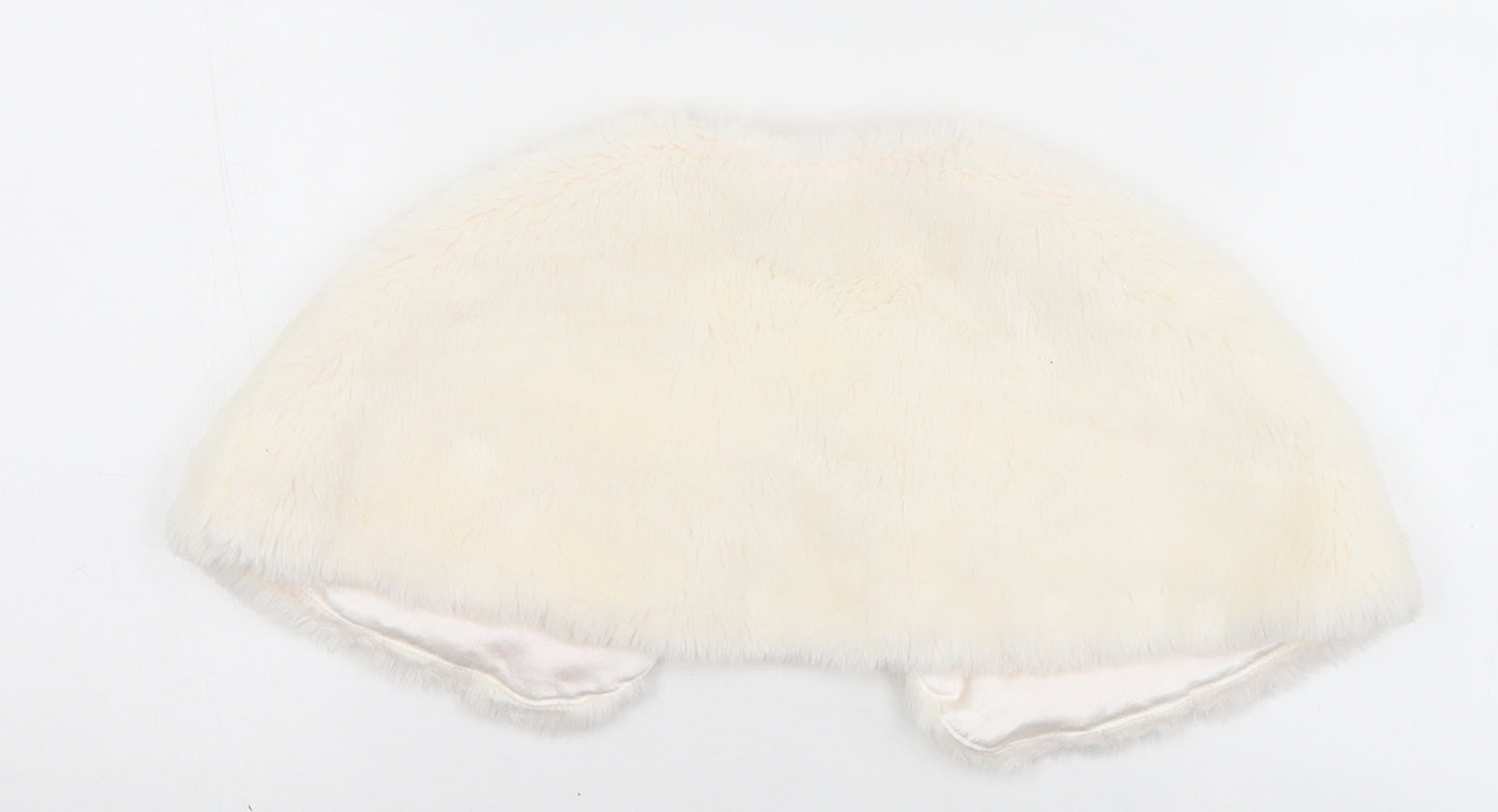 Debenhams Girls White   Gilet Jacket One Size   Button - Medium
