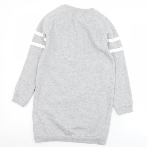 Primark Girls Grey  Polyester Pullover Sweatshirt Size 9-10 Years   - Nothing to Wear