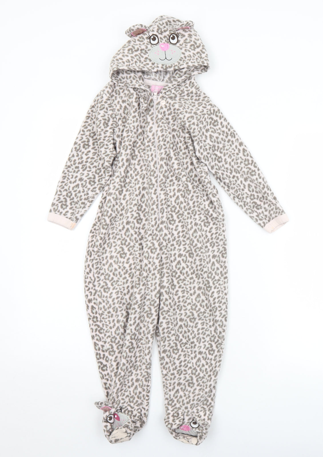 Primark Girls Multicoloured Animal Print Polyester Top One Piece Size 3 Years  Zip