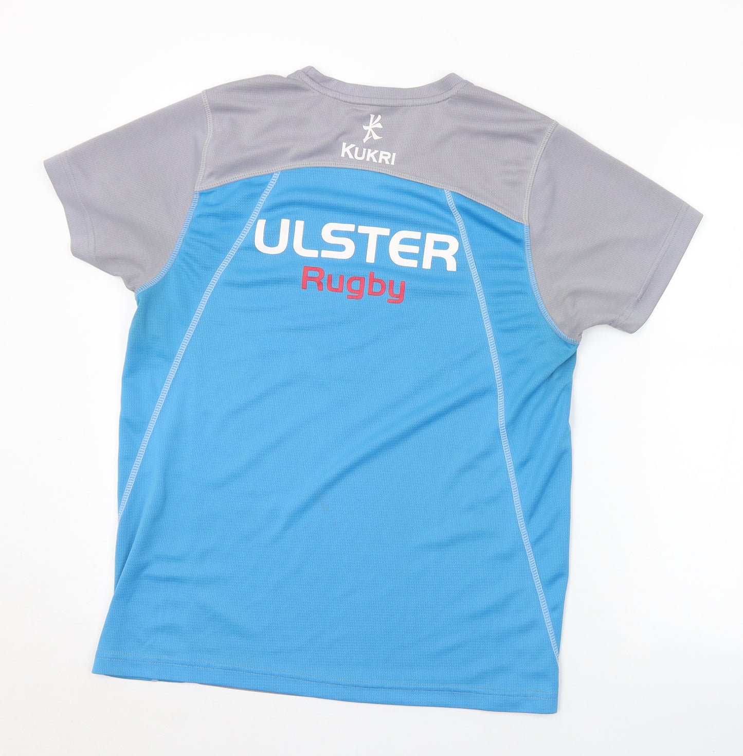 Kukri Mens Grey  Polyester  T-Shirt Size M Crew Neck  - Ulster Rugby