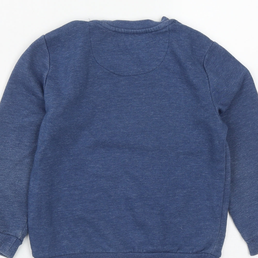 Primark Boys Blue  Cotton Pullover Sweatshirt Size 4-5 Years   - B Awesome
