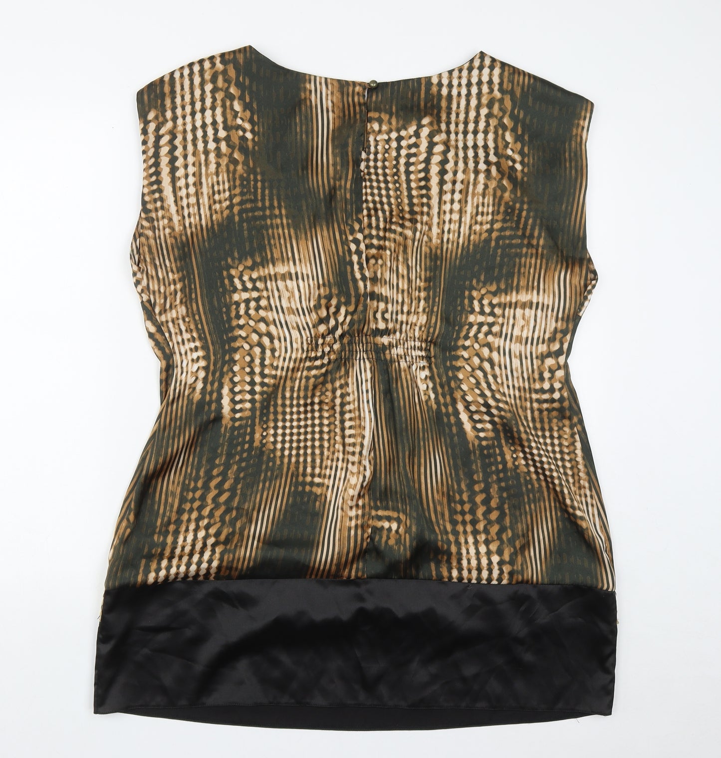 Wallis Womens Multicoloured Geometric Polyester Basic Blouse Size L Round Neck