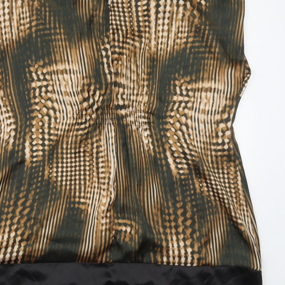 Wallis Womens Multicoloured Geometric Polyester Basic Blouse Size L Round Neck