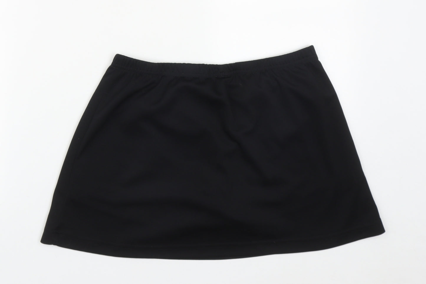 Kukri Girls Black  Polyester Mini Skort Size 11-12 Years  Regular