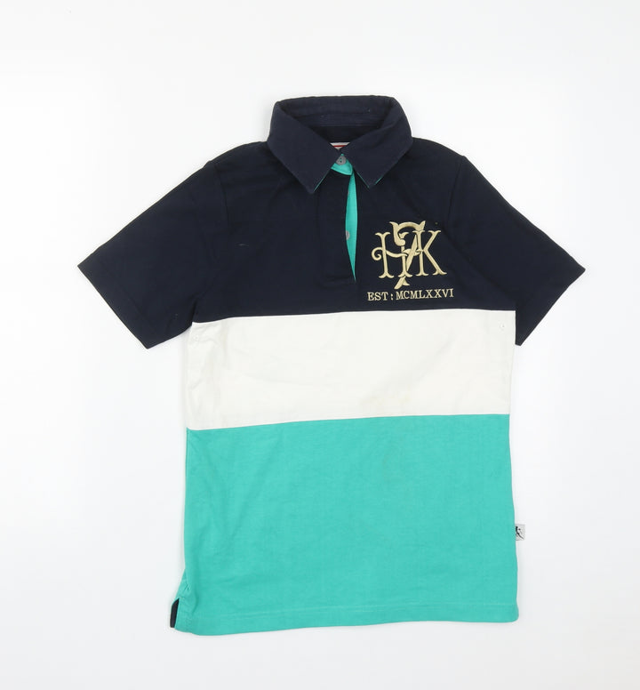 Kukri Womens Multicoloured Cotton Basic Polo Size 8 Collared Button