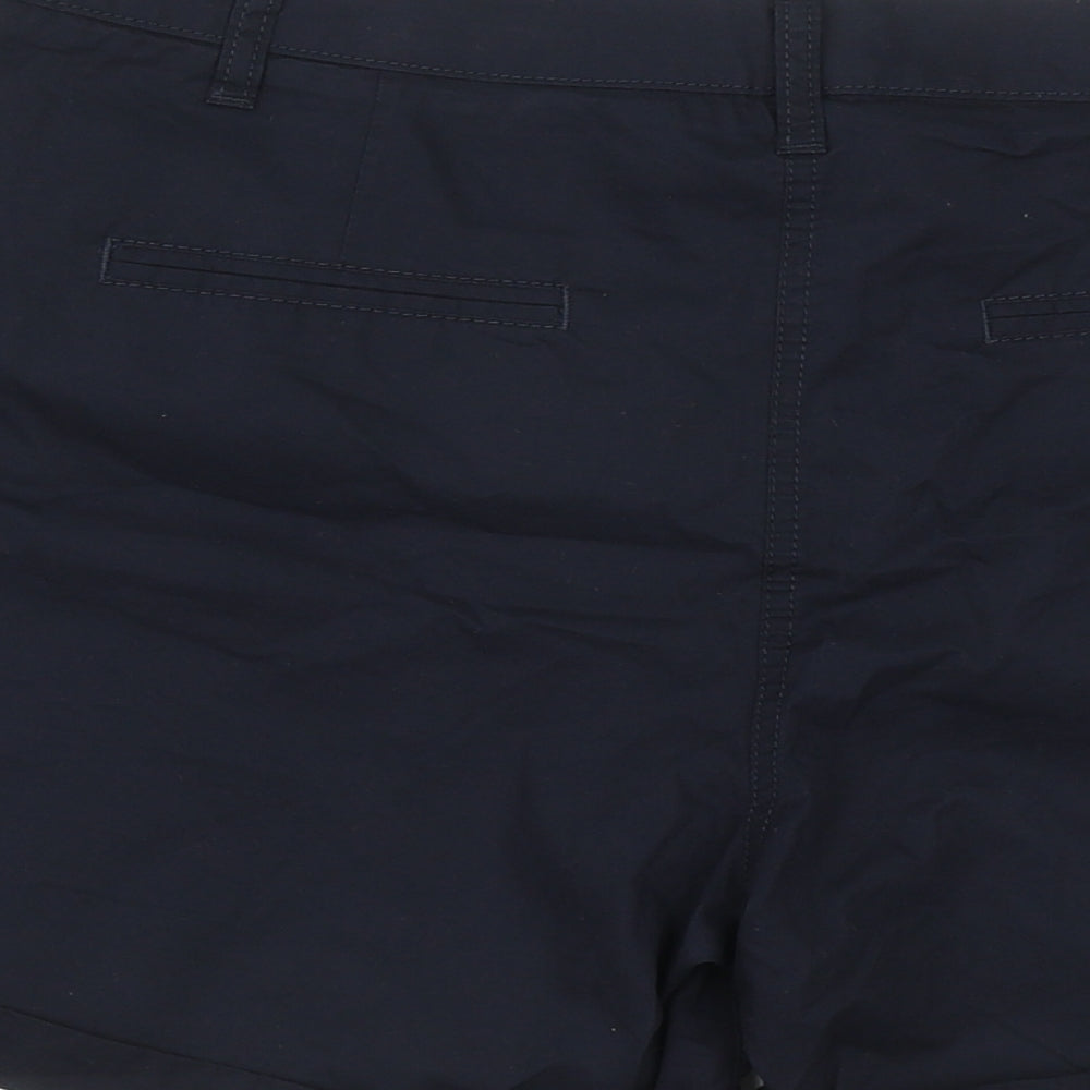 NEXT Womens Blue  Cotton Bermuda Shorts Size 14 L7 in Regular Zip