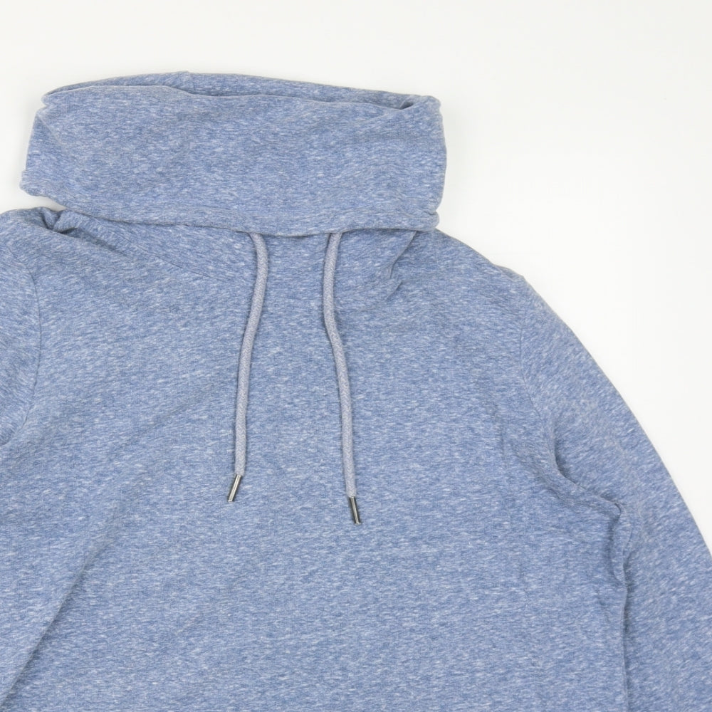 Marks and Spencer Womens Blue  Cotton Pullover Sweatshirt Size 16  Drawstring