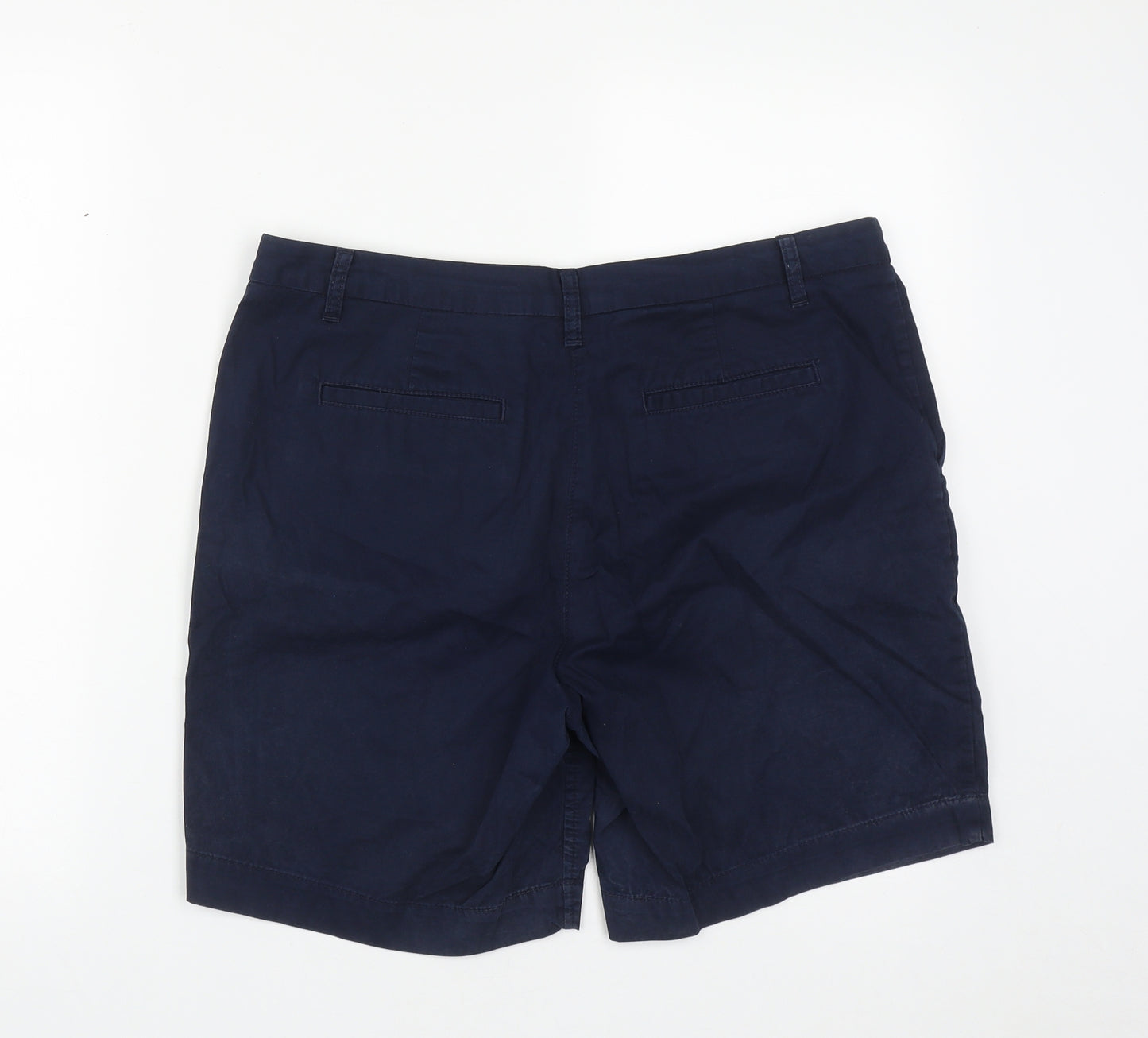 Marks and Spencer Womens Beige  Cotton Bermuda Shorts Size 14 L8 in Regular Zip