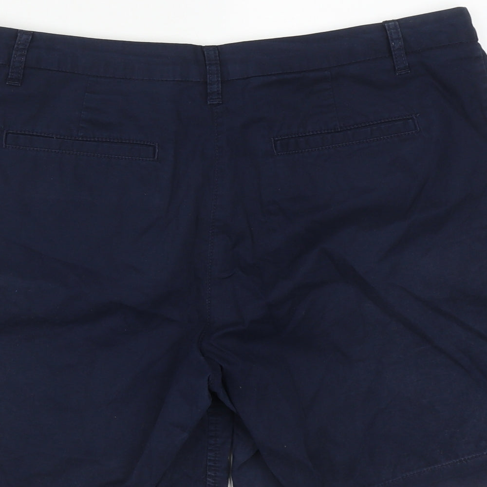 Marks and Spencer Womens Beige  Cotton Bermuda Shorts Size 14 L8 in Regular Zip