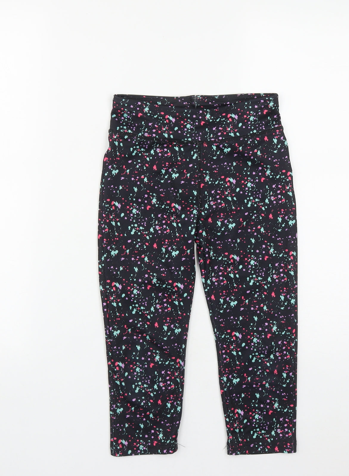 Dunnes Girls Multicoloured Geometric Polyester Jogger Trousers Size 8-9 Years  Regular