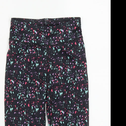 Dunnes Girls Multicoloured Geometric Polyester Jogger Trousers Size 8-9 Years  Regular