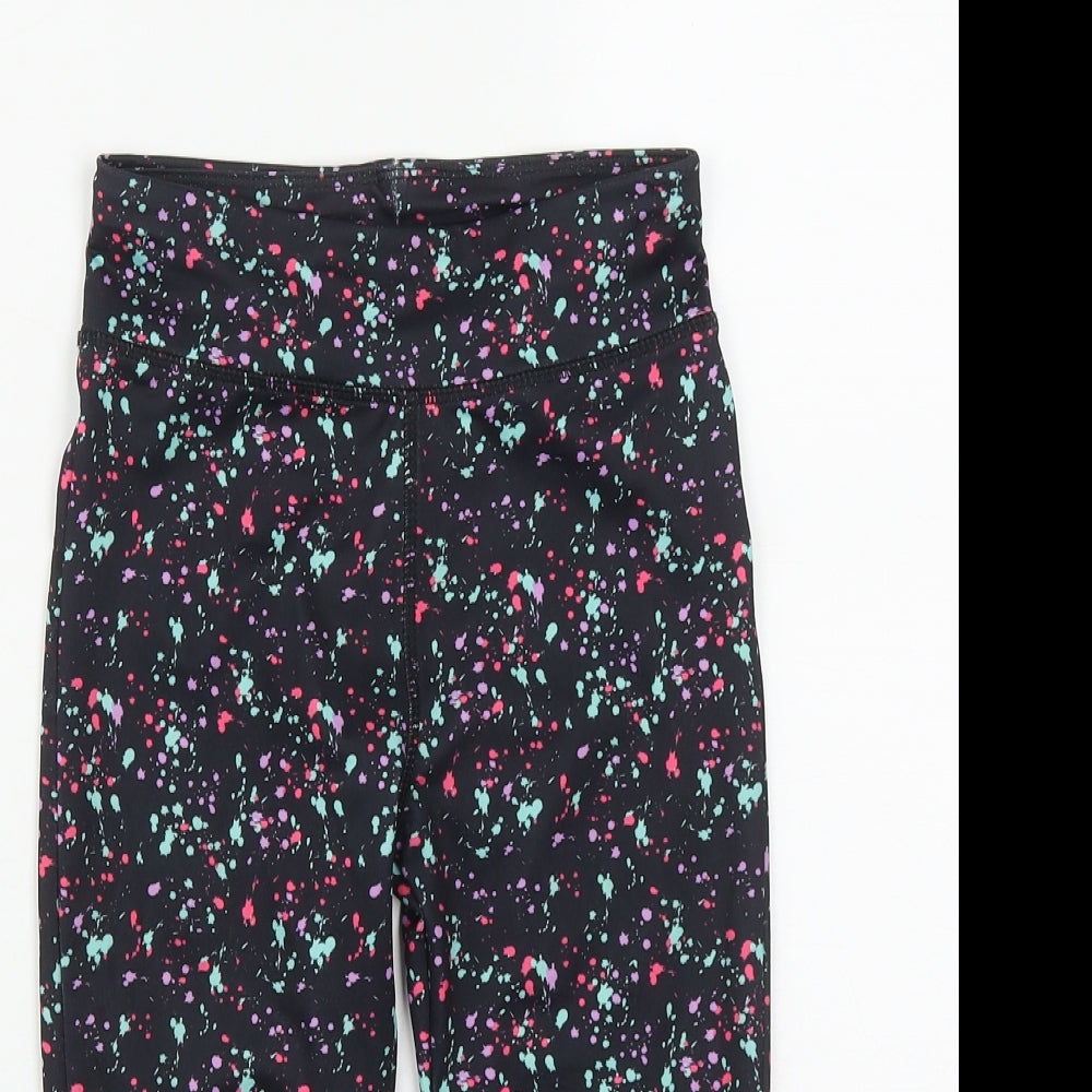 Dunnes Girls Multicoloured Geometric Polyester Jogger Trousers Size 8-9 Years  Regular