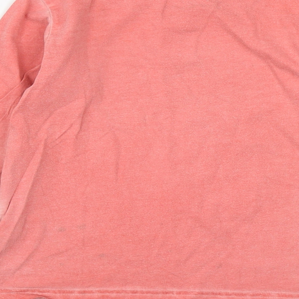 Marks and Spencer Boys Orange  Cotton Basic Casual Size 4-5 Years Roll Neck  - Lion Print