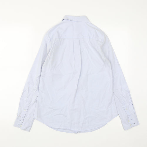 Gap Mens Blue  Polyester  Button-Up Size S Collared Button