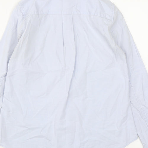 Gap Mens Blue  Polyester  Button-Up Size S Collared Button
