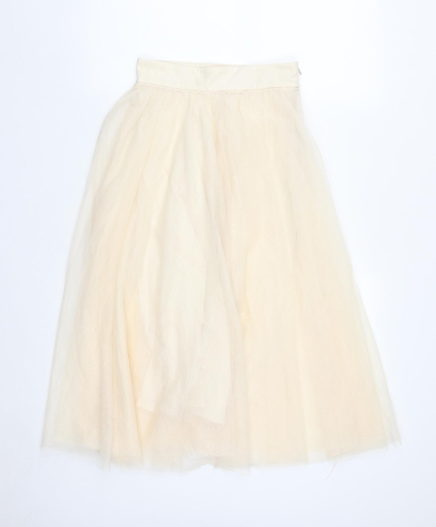 H&M Womens White  Polyester Tutu Skirt Size 6   Zip