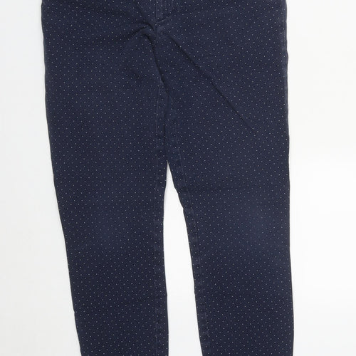 Gap Womens Blue Polka Dot Cotton Straight Jeans Size 30 in L24 in Regular Zip