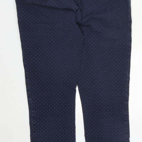 Gap Womens Blue Polka Dot Cotton Straight Jeans Size 30 in L24 in Regular Zip
