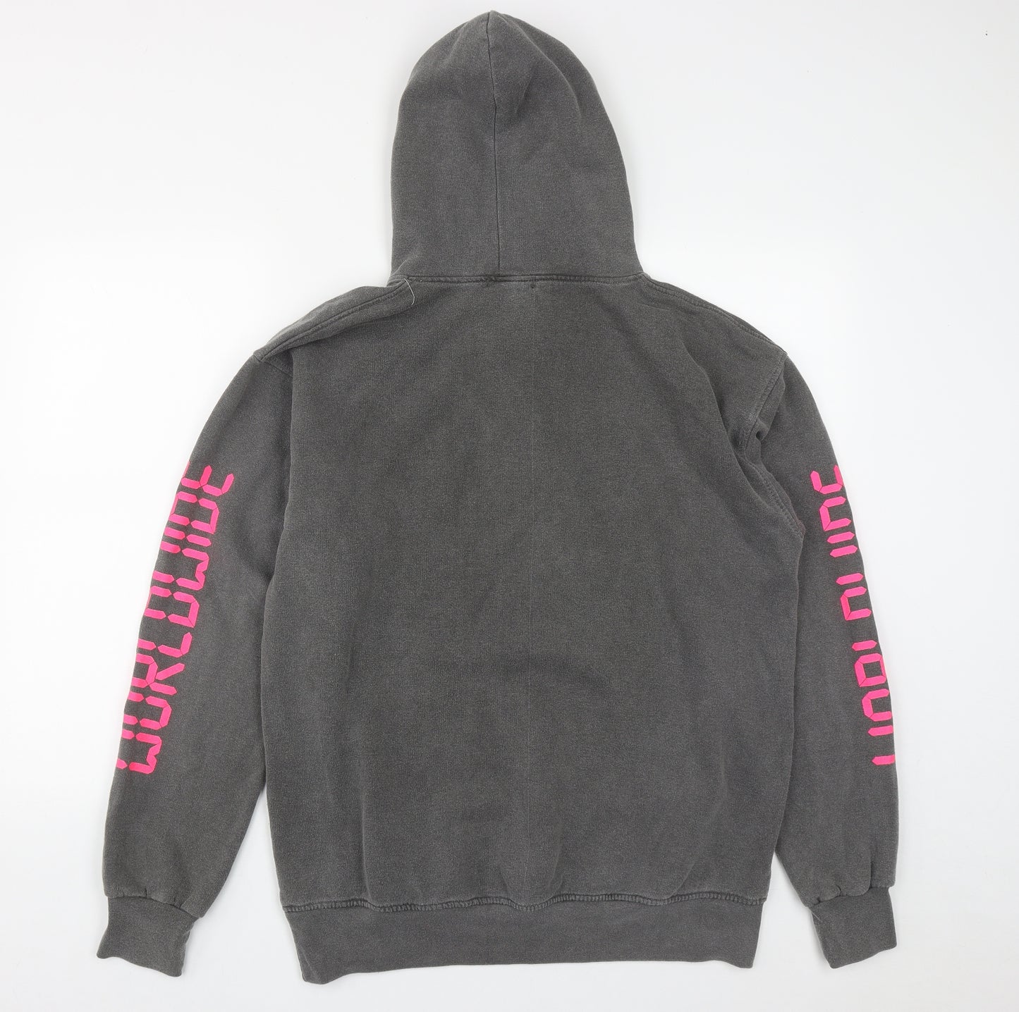 PRETTYLITTLETHING Womens Grey  Cotton Pullover Hoodie Size S  Drawstring