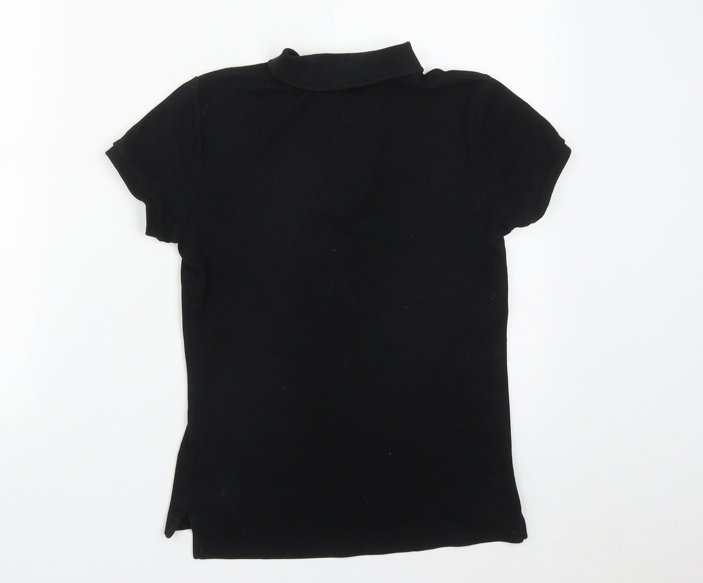 Ralph Lauren Sport Womens Black  Cotton Basic Polo Size M Collared