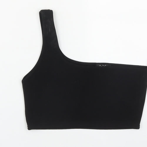 I-X London Womens Black  Polyester Basic Tank Size 12 One Shoulder