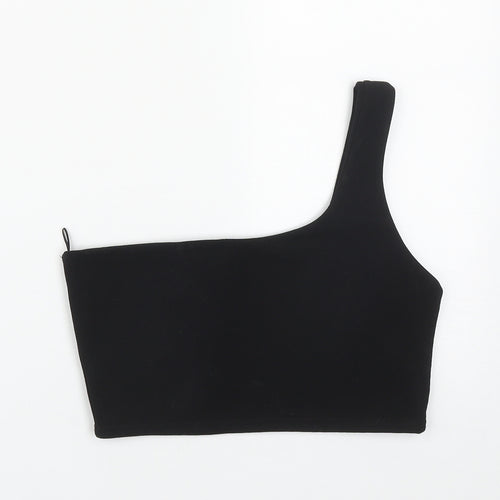 I-X London Womens Black  Polyester Basic Tank Size 12 One Shoulder