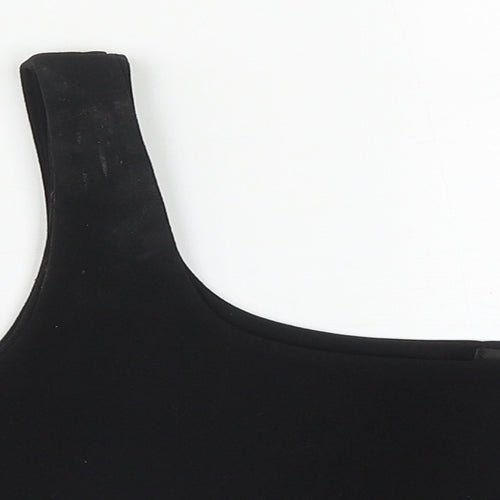 I-X London Womens Black  Polyester Basic Tank Size 12 One Shoulder