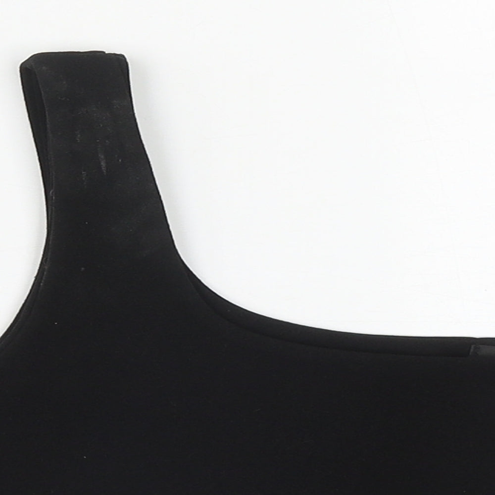 I-X London Womens Black  Polyester Basic Tank Size 12 One Shoulder