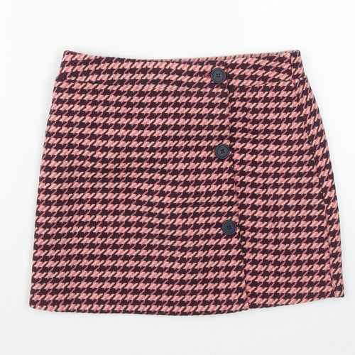 Dunnes Womens Multicoloured Plaid Polyester A-Line Skirt Size 28 in